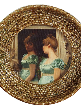 维多利亚复古金摆台人像小摆件