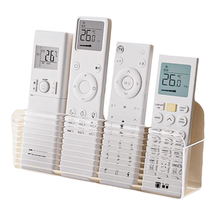 遥控器收纳盒壁挂电视空调遥控器放置架亚克力透明挂墙手机置物架