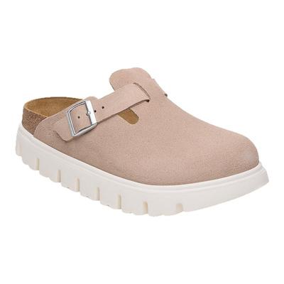 勃肯Papillio女绒面厚底包头拖鞋