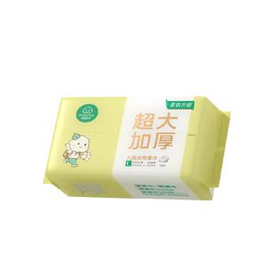 全棉时代婴儿加大加厚棉柔巾超大棉柔巾加大款加柔干湿两用洗脸巾