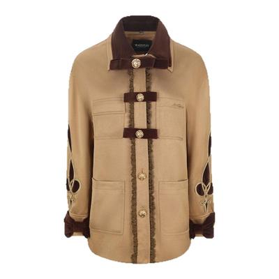 假两件盘带秀谷仓夹克外套