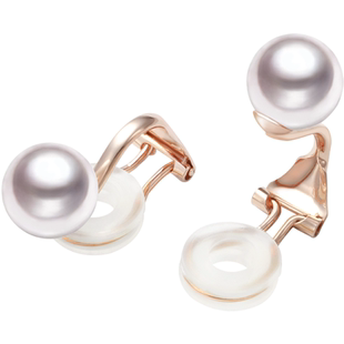 GiO珠宝 18K金akoya海水珍珠耳夹无痛无耳洞耳饰耳环女高级感耳钉