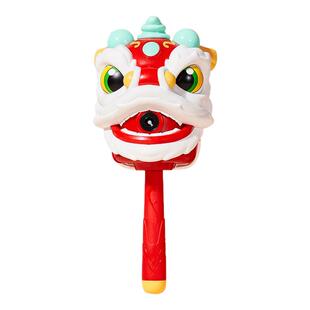 乐乐鱼醒舞狮泡泡机2026新款儿童过新年烟花火吹泡泡机玩具加特林