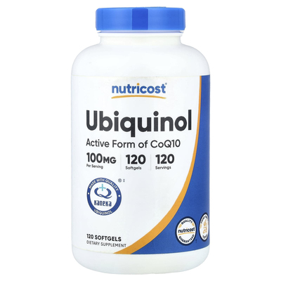Nutricost,Ubiquinol, 100 mg, 120 Softgels
