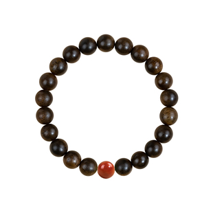 沉香南红手串天然文莱养身檀香手链女士南红安神助眠盘玩念珠红韵