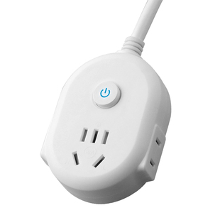 学生宿舍迷你拖线板多功能带开关加长线插排纯铜三插头电源延长线