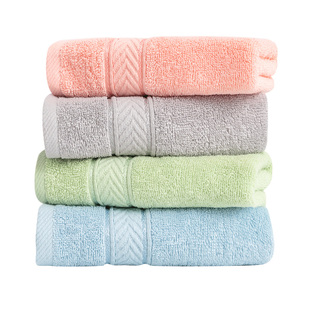 钟牌414格子小毛巾 兰丝露绒方巾萃众纯棉2装条纹方块小清新5448