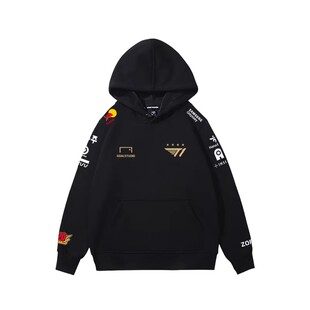 T1战队队服S15世界赛连帽卫衣SKT faker同款男女2025应援衣服外套