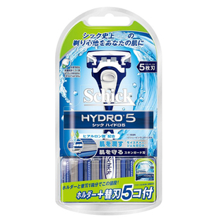 舒适Schick HYDRO 5 水次元剃须刀男士刮胡1刀架+ 5个刀头组合装