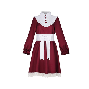 超自然行动组莉莉cosplay服装娃娃领蓝色红色连衣裙cos服漫展现货