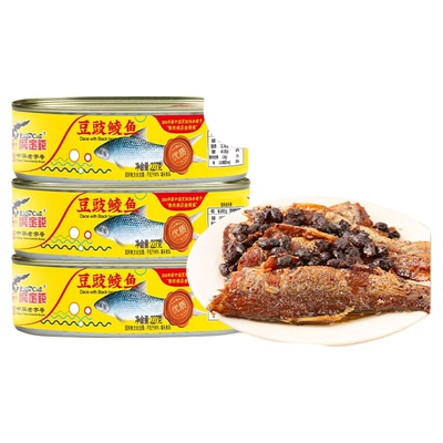 227g鹰金钱优质豆豉鲮鱼