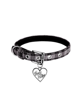 SagiDolls少女斗志 #特工少女#甜酷双色蓝紫格纹项圈choker项链潮