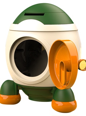 2025新款儿童卡通火箭存钱罐摆件