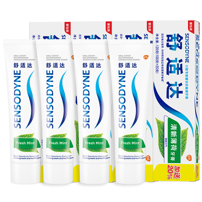 舒适达牙膏清新薄荷护理多效