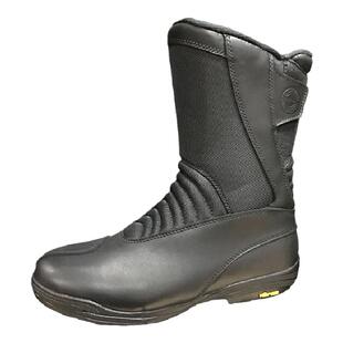 君洛克D17013新款拉链V底铁骑骑行靴男士作战靴真皮黑色战术靴