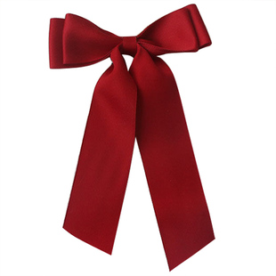 酒红色缎带蝴蝶结别针小号衣服配饰胸针大号服饰配件衬衣装饰领结
