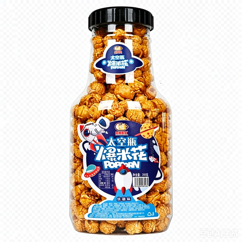 太空瓶缤纷水果味爆米花焦糖大桶