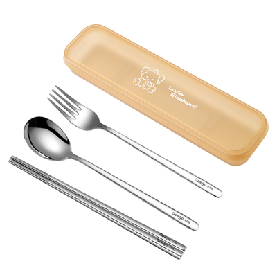 升级316L便携餐具套装静音卡槽