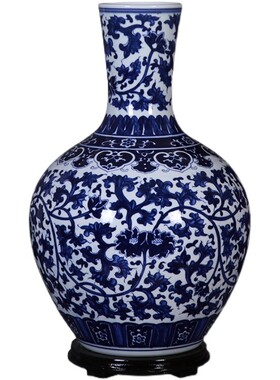 手绘客厅景德镇陶瓷家居插花复古