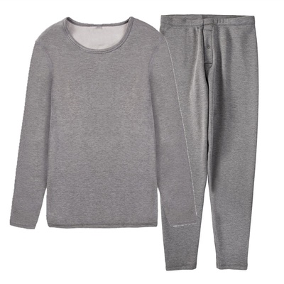 长袖加厚德绒保暖男女套装