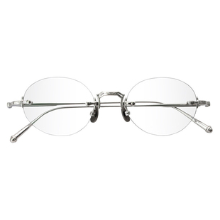 日本MATSUDA松田眼镜框超轻纯钛无框时尚复古金丝男女眼镜架M5002