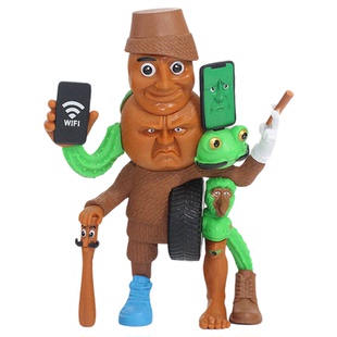 新款大号WIFI信号手机木棍人外国AI山海经融合怪拆卸拼装玩具手办