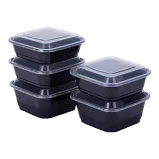 绿恒美式一次性快餐盒750ml长方形圆形一次性外卖打包盒900ml1250