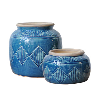 包邮 陶瓷花瓶花器质朴风格复古花盆灰 水培瓶桌面装饰摆件D307