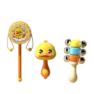 小黄鸭摇铃宝宝益智玩具套装