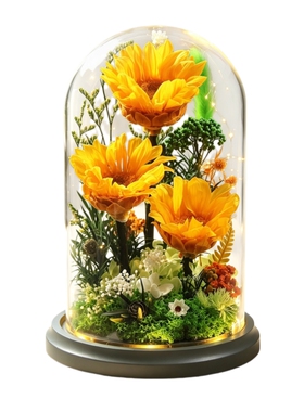 高级感向日葵永生花礼盒教师节