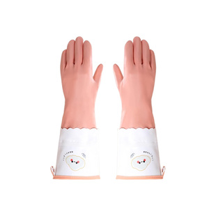 加绒家务手套女冬季加厚保暖防水防滑厨房洗碗耐用不冻手家用清洁