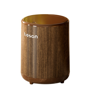 木纹垃圾桶家用客厅轻奢高档新款高颜值厨房卧室大号大容量可移动