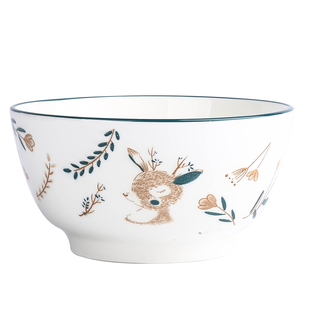 家用新款2-6人碗碟餐具套装可爱日式陶瓷饭碗面碗汤碗菜盘子组合