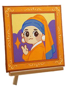 创意世界名画数字油画diy治愈梵高填色画解压儿童节日礼物装饰