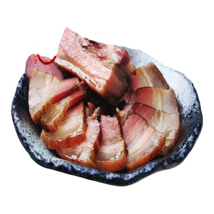 四川峨眉山非遗腊肉粮食放养土猪祥国强国食品特产烟熏五花老腊肉