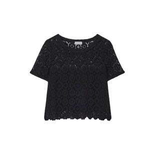 【24期免息】BURBERRY女装 花卉图案蕾丝女衫 81281071