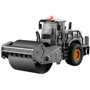 大号合金压路机玩具儿童推土机铲车挖机男孩压土机仿真工程车套装