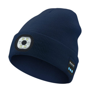 Bluetooth Beanie with Light Musical Knit Hat with Headphones