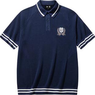 安踏樊振东系列编织衫丨男女同款休闲短袖POLO刺绣上衣172628706R