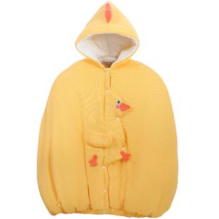 宝宝披肩外出秋冬款加厚包裹挡防风婴儿童斗篷外套可伸手卡通抱被