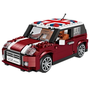 小微颗粒积木mini五菱敞篷拼装插益智玩具汽车模型玩具男女孩12岁