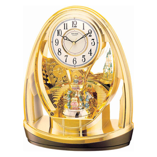 日本RHYTHM丽声座钟童话城堡摩天轮田园客厅卧室儿童房4SG725