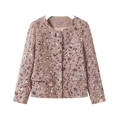 妈妈秋装小香风外套女2025新款中老年春秋季洋气减龄显瘦上衣短款