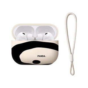 airpodspro3保护壳airpods4苹果耳机套airpod可爱熊猫磨砂高级感ipods黑白色二代四代降噪版airpodspro三代盒