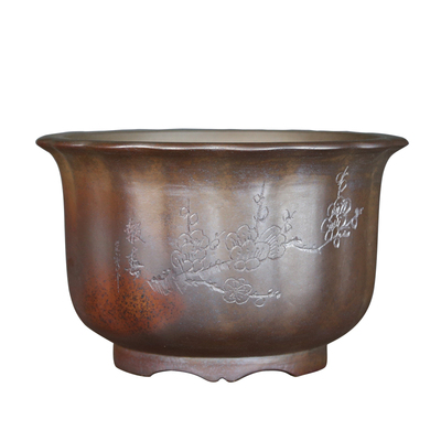 紫砂古典柴烧大号盆景盆