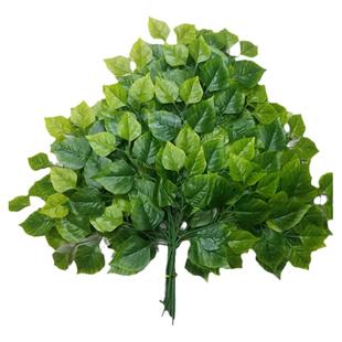 仿真白桦树叶榕树叶红枫树叶银杏树枝园艺绿植田园林绢花干花装饰