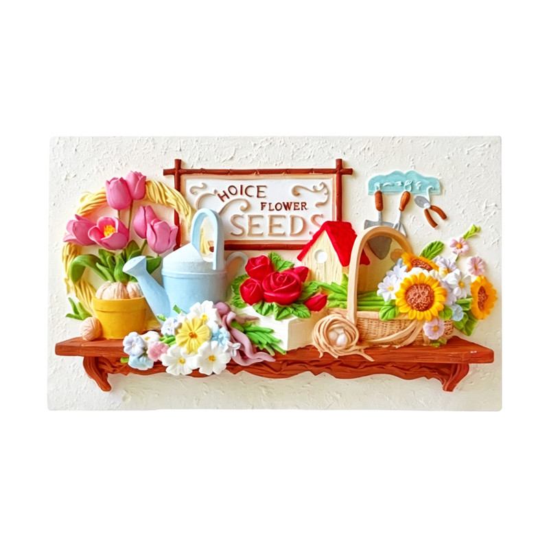 浮雕画立体花牌彩绘版画材料包
