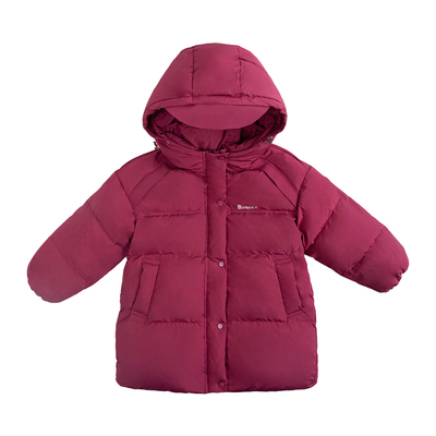 2025冬季新款儿童羽绒服中长款男女童加厚白鸭绒时尚杜邦三防外套