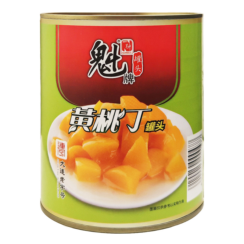 魁牌黄桃丁罐头850g*2罐