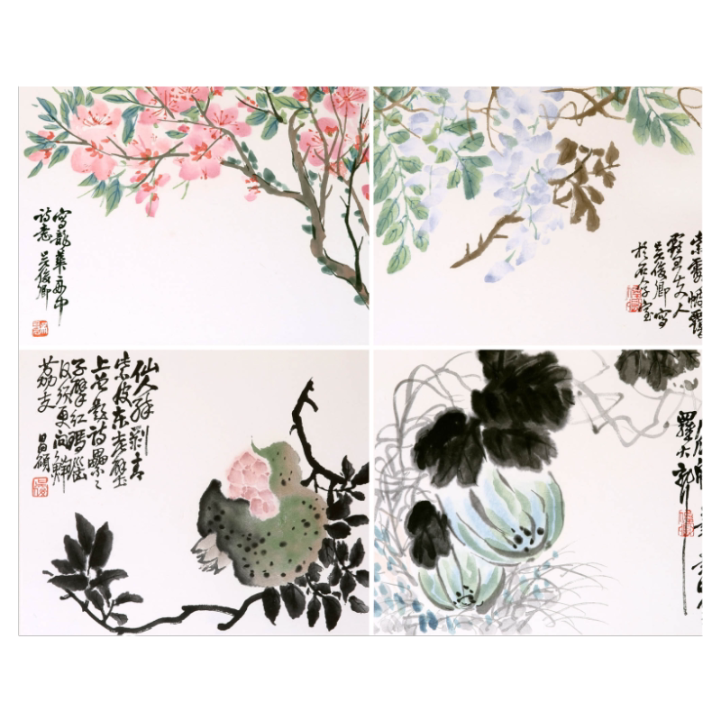 木版水印吴昌硕花果册朵云轩